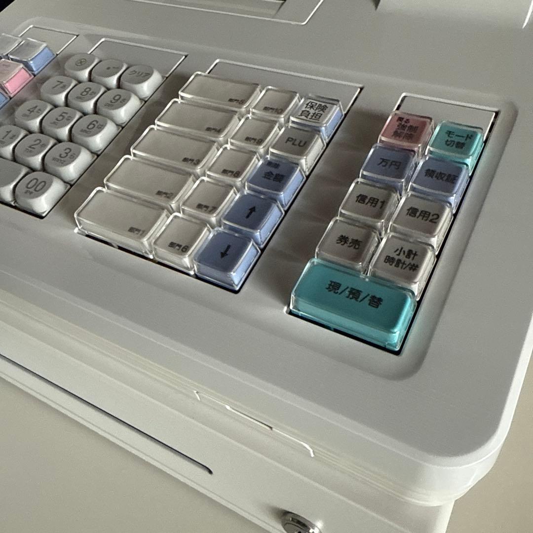 美品 シャープ 電子レジスター XE-A207W 取説 キー付 使用少ない