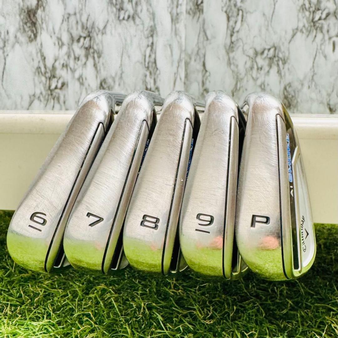 【良品】初心者推奨 キャロウェイ Aiスモーク メンズアイアンセット 5本 R