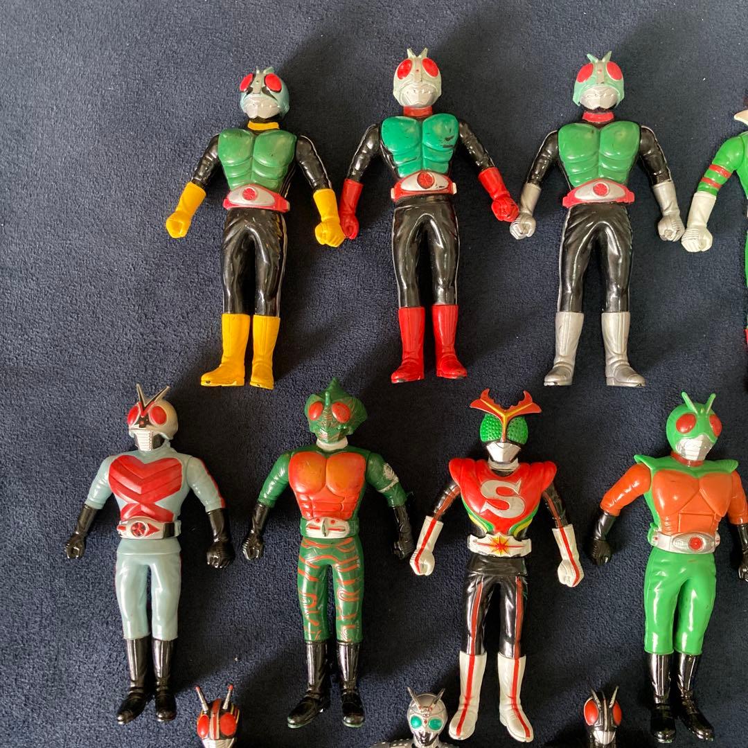 昭和　仮面ライダー　人形　フィギュア　ソフビ