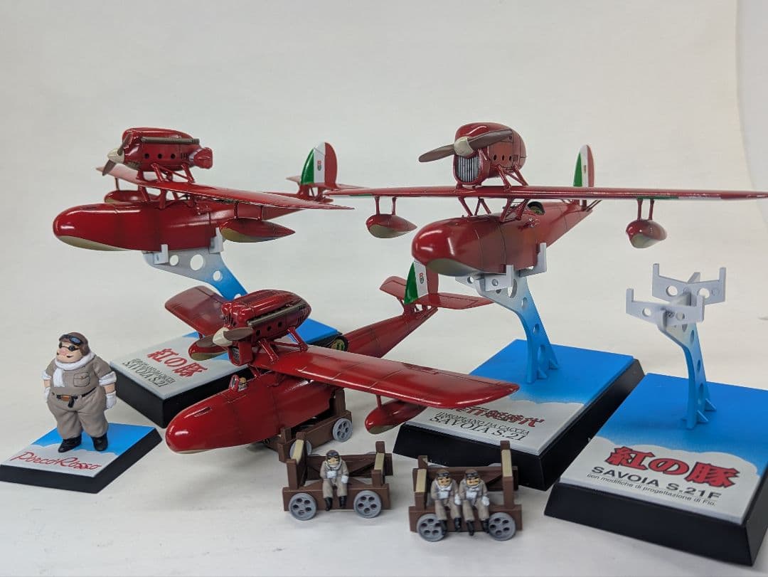 紅の豚　1/72 サボイア3種　プラモデル完成品