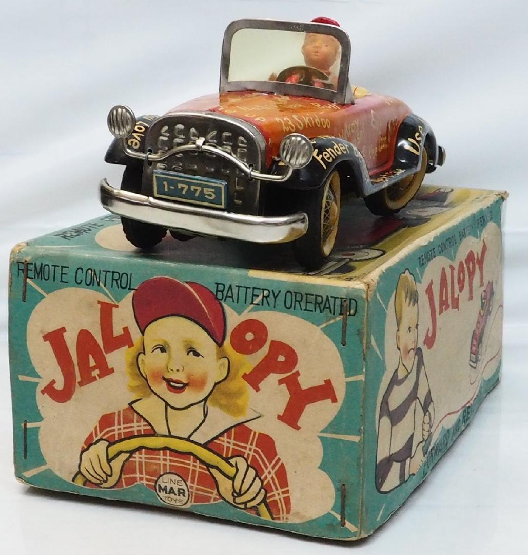 LINE MAR TOYS【JALOPYリモコン欠】tinブリキcar箱付toy
