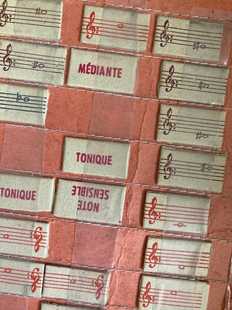 ④ フランス　アンティーク　音符　練習用カード　レア　123枚