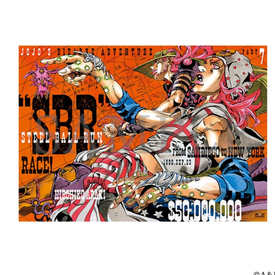 【３種】B2ポスター　STEEL BALL RUN　ジョジョキャラバン　SBR