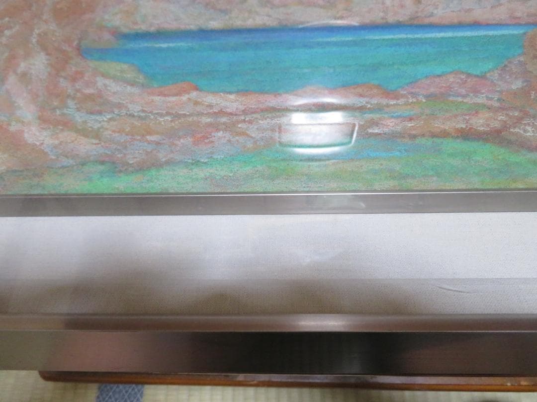 ◆桑原 清明　「白根山湖」　日本画　P10号　日展会友　日展特選　師：山口蓬春◆