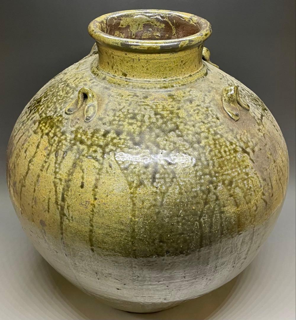 ヨシモ※プロフ必読※　呂宋壺　四耳葉茶壺　36.5cm 　T916