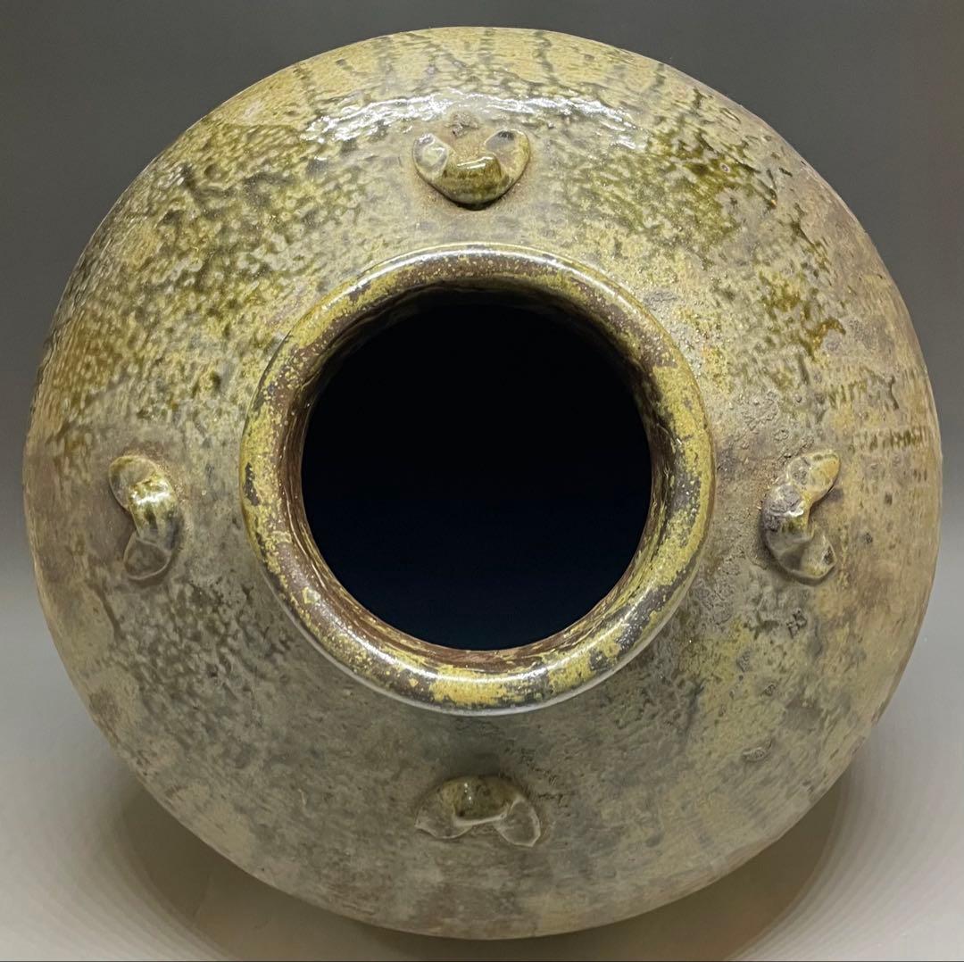 ヨシモ※プロフ必読※　呂宋壺　四耳葉茶壺　36.5cm 　T916