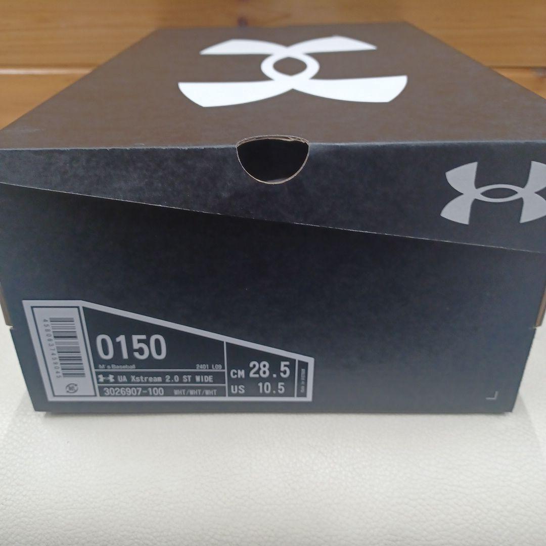 28.5cm)Under Armour スパイクシューズ ホワイト
