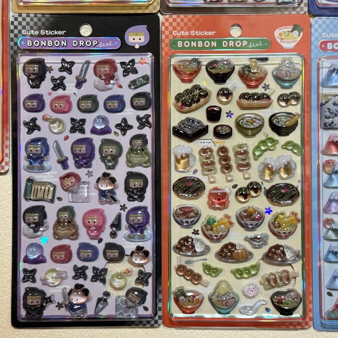 【正規品】ボンボンドロップシール❋和柄❋9枚セット