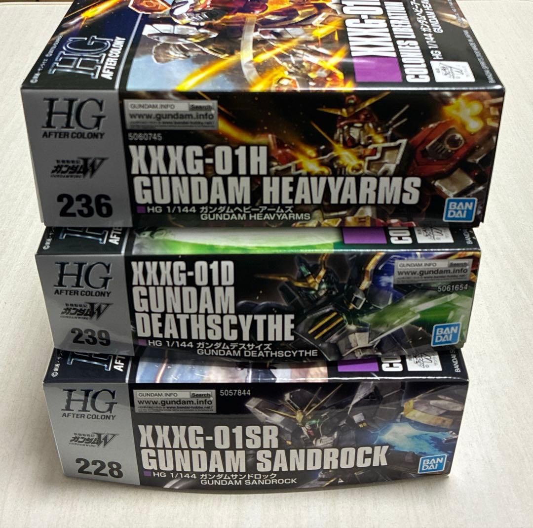 HG ガンプラ 3体セット ガンダムヘビーアームズ、デスサイズ、サンドロック