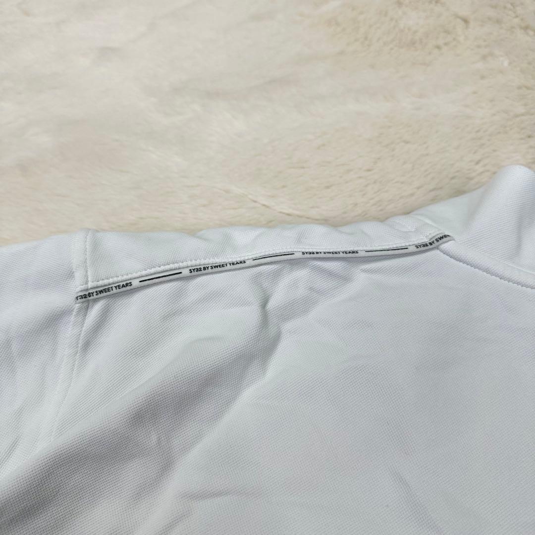 ✨美品✨SY32ゴルフ ハーフジップシャツ L ビッグロゴ 伸縮性 モックネック