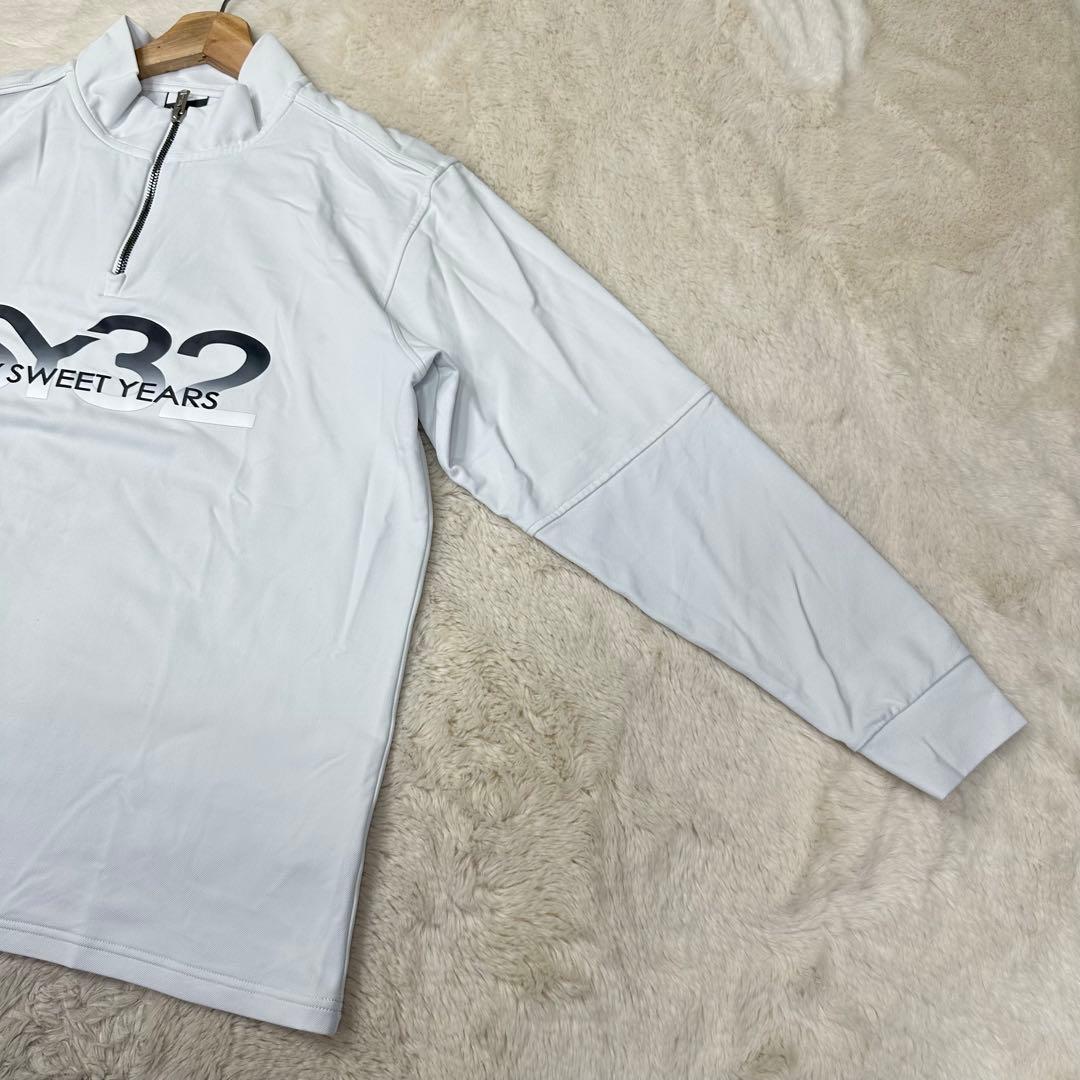 ✨美品✨SY32ゴルフ ハーフジップシャツ L ビッグロゴ 伸縮性 モックネック
