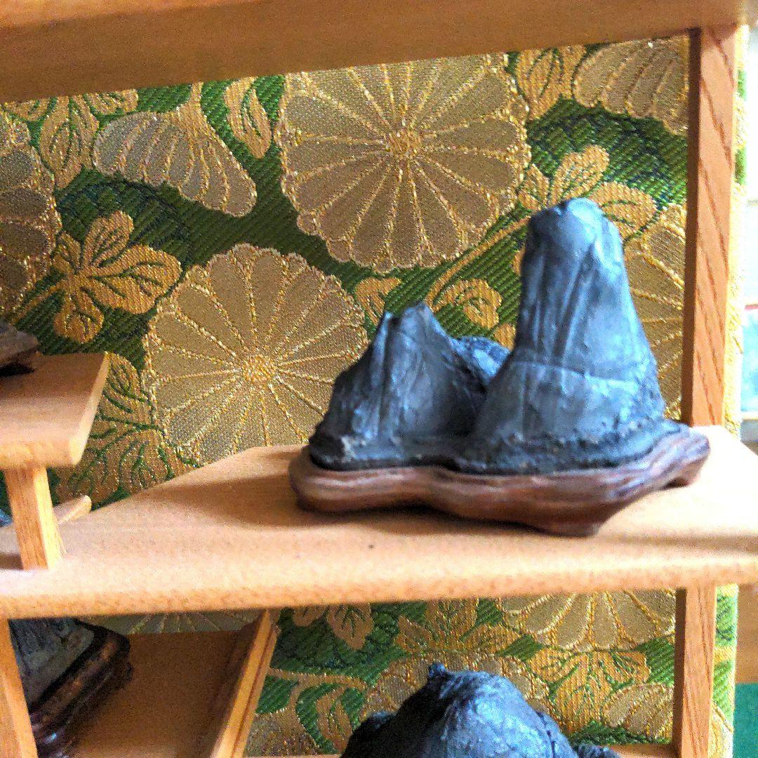 【最終価格】紀州名産　古谷石　棚組五石　飾棚　古谷石５点揃え　水石