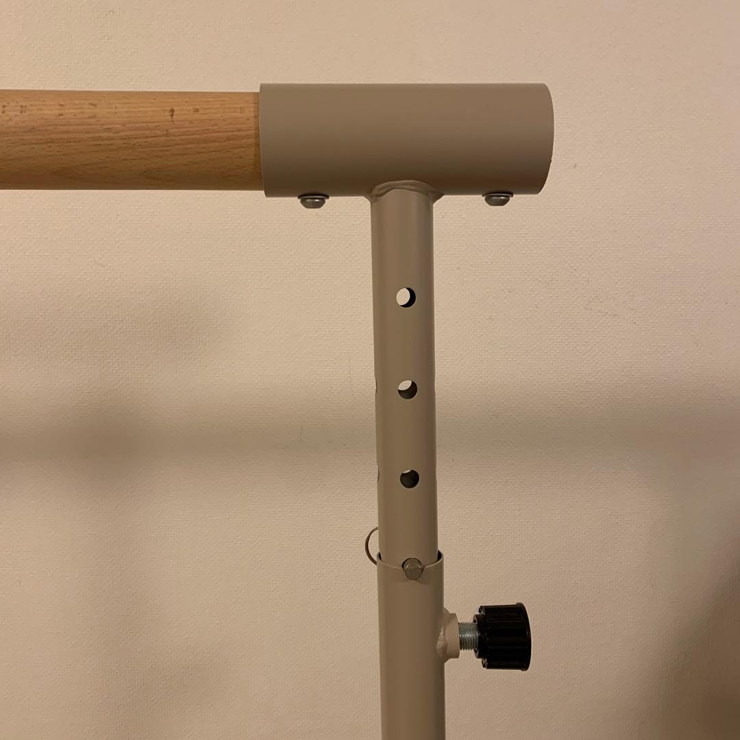 バレエバー/高さ調整可能/ベージュ/室内レッスン