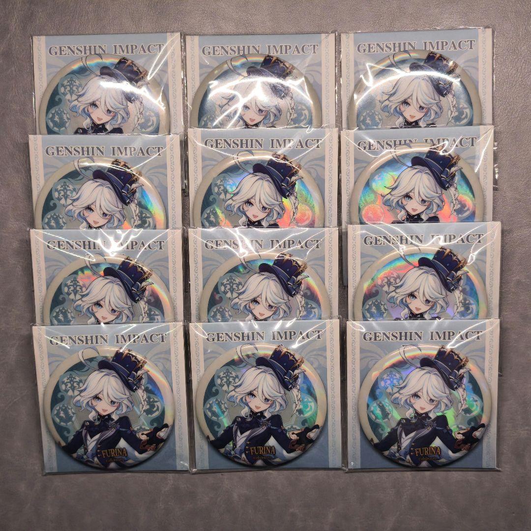 原神 フリーナ 缶バッジ 計24個(白12個+黒12個)