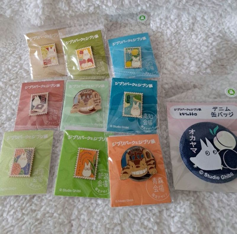 ジブリ　ジブリパークとジブリ展　ご当地ピンバッチ　缶バッチ