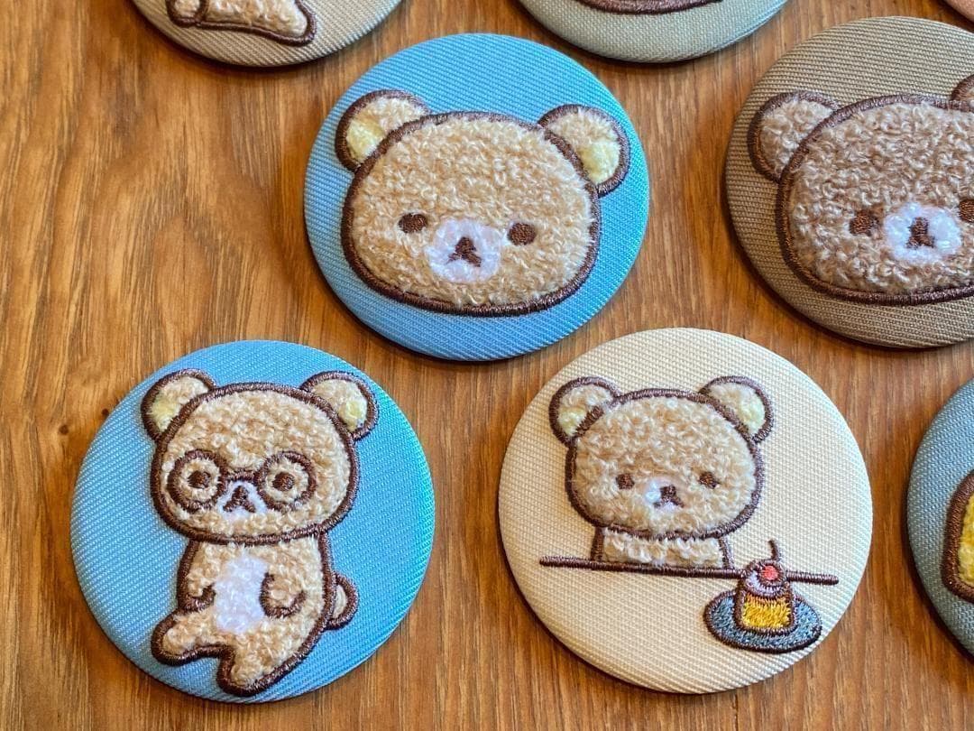 [新品・未使用] リラックマ モコモコボア 缶バッジ 全8種 コンプリートセット