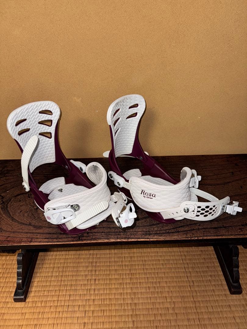 Union Rosa スノーボードビンディング ホワイト/パープル