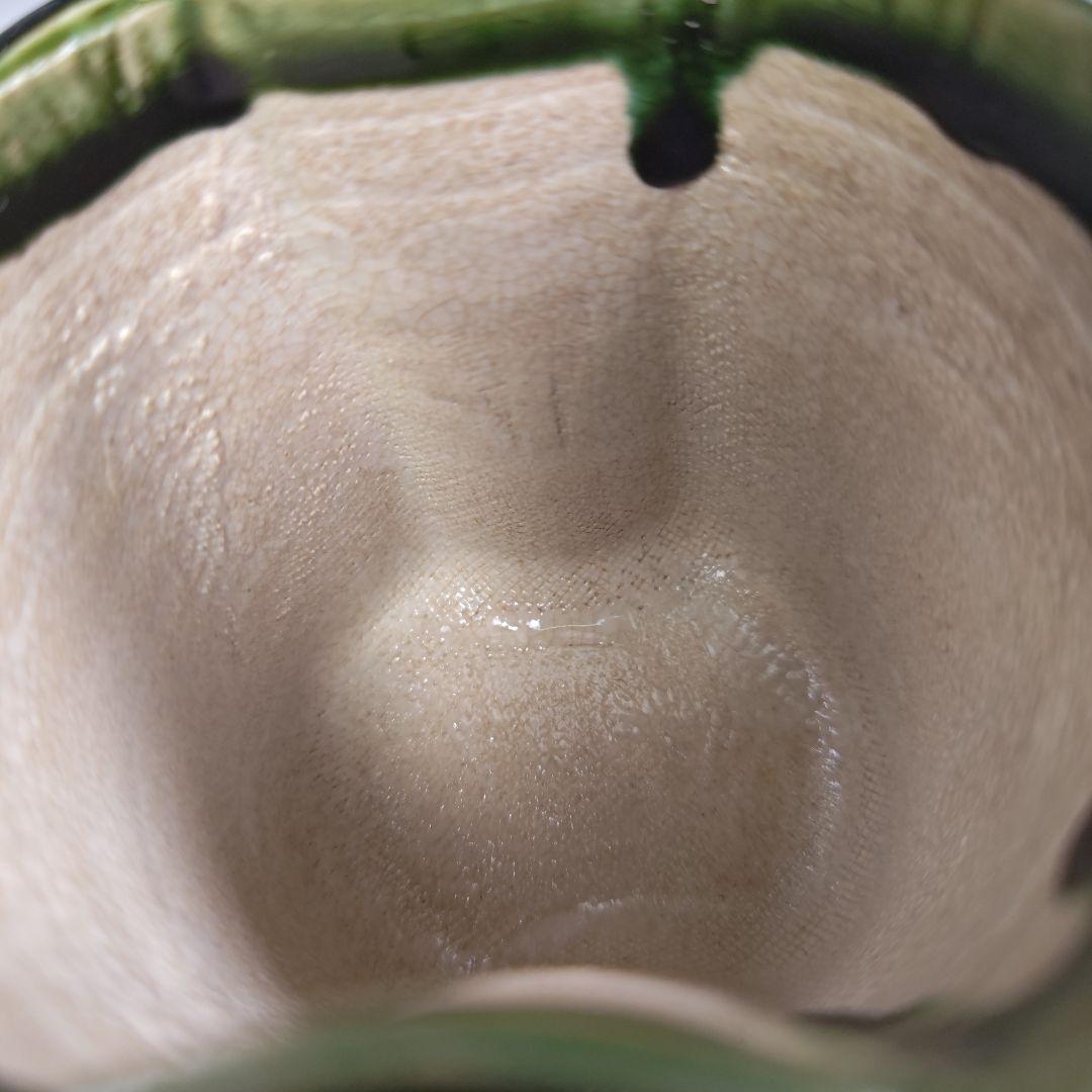 ウ251 火入『鐵山』『織部　分銅　火入　共箱』茶道具