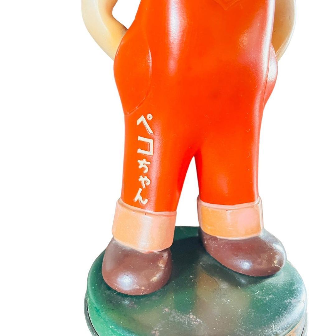 希少！！　不二家　当時物　首振りペコちゃん　ブリキ台