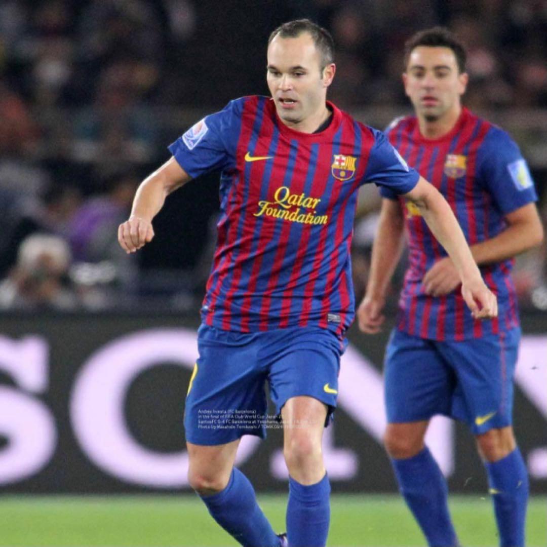 バルセロナ 2011クラブW杯 イニエスタ ユニフォーム ヴィッセル神戸