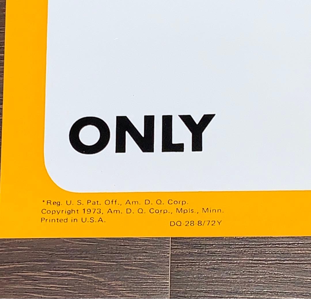 1973 Dairy Queen デイリークイーン 看板 サイン ディスプレイ