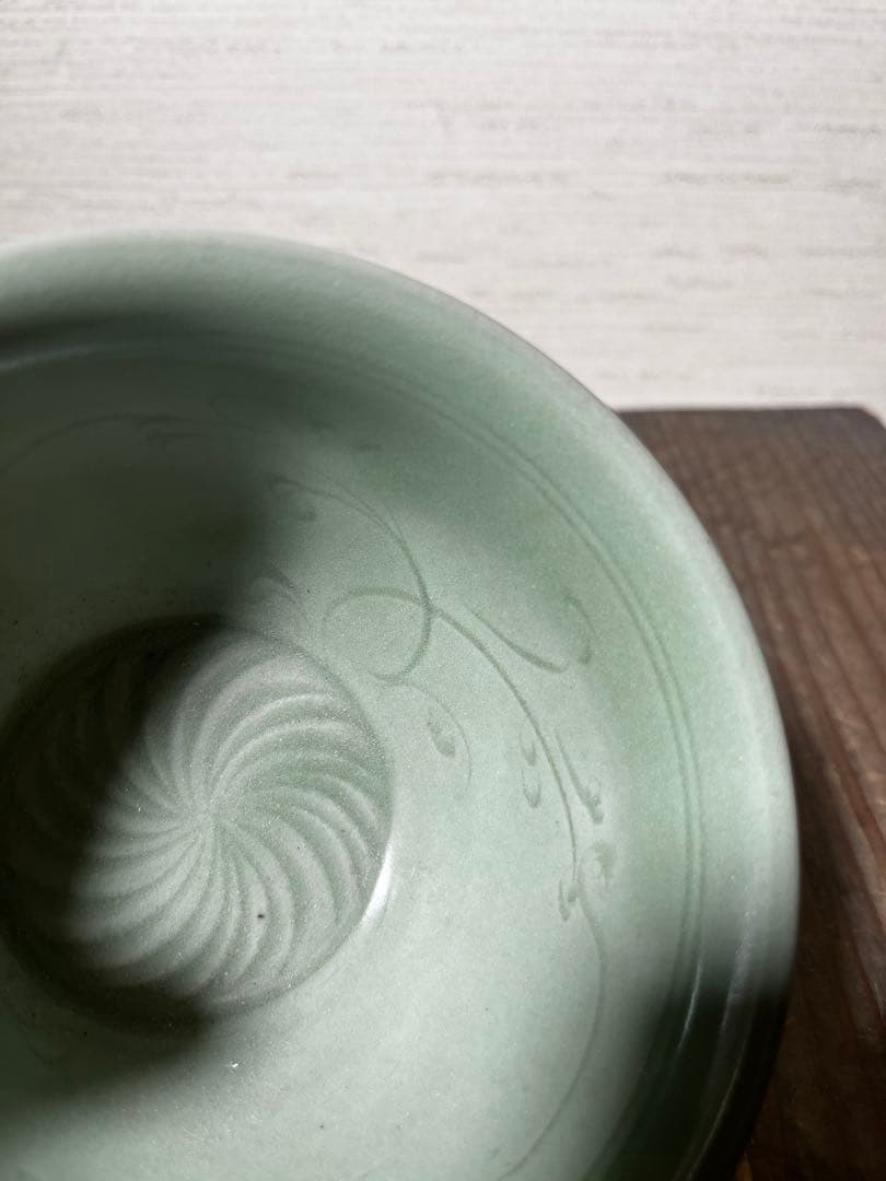 明　龍泉窯　青磁茶碗　七官青磁　明時代