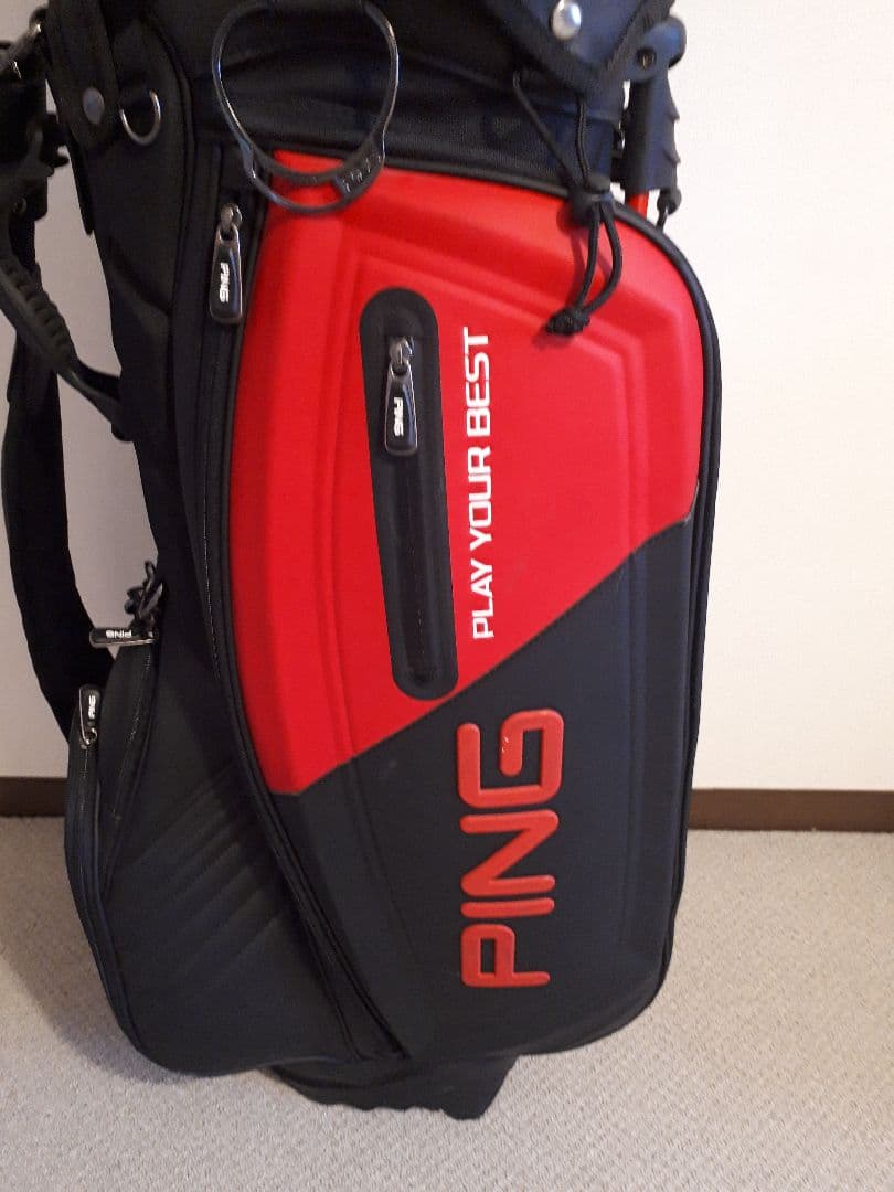 PING ピン 9.0型 アスリートプロモデル スタンド（BKｘRED）