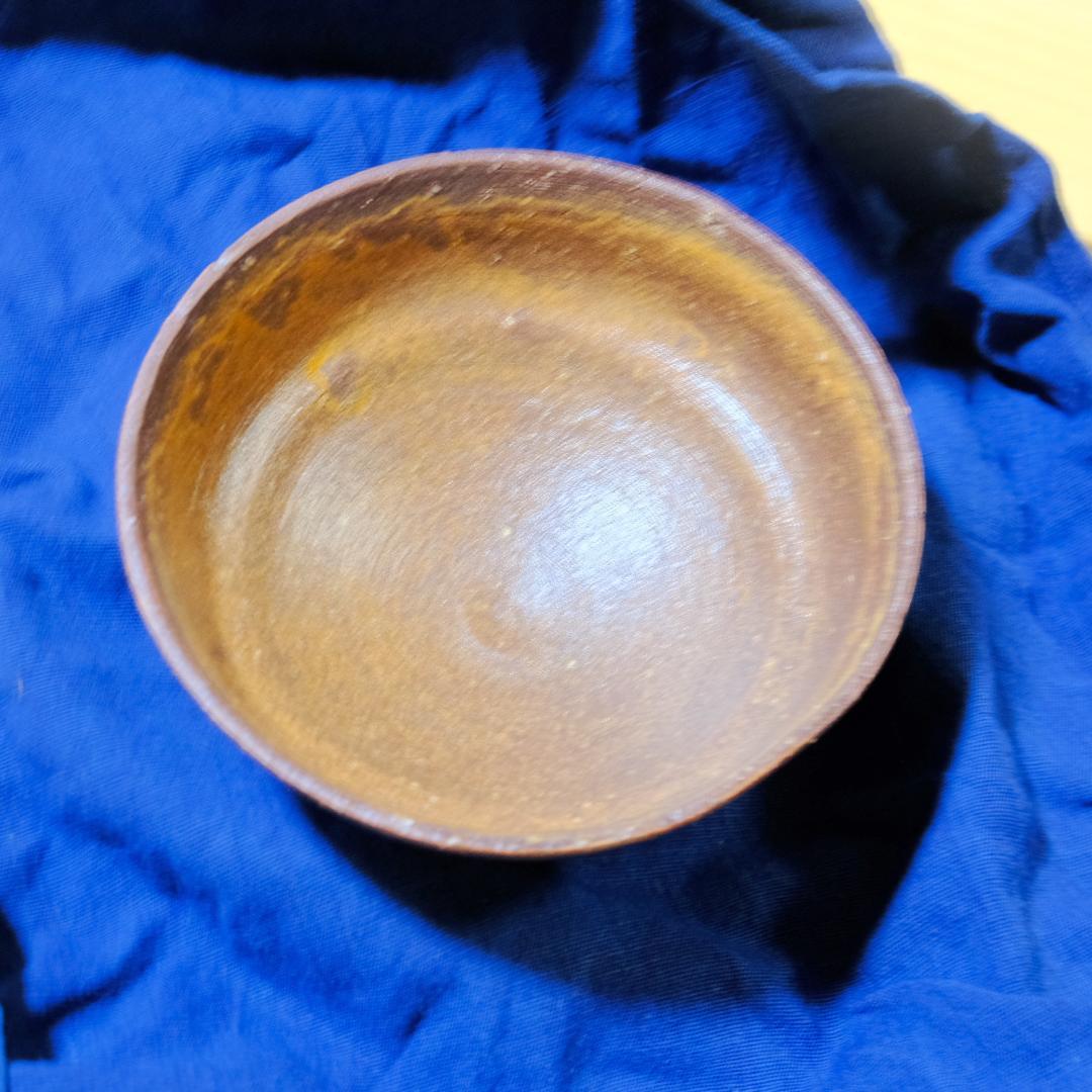 丹波 柿の葉茶碗 木製箱付き