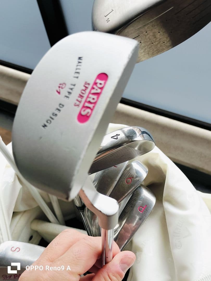 レディース【超お得】Callaway　キャディバッグ、クラブ9本セットカバー付属