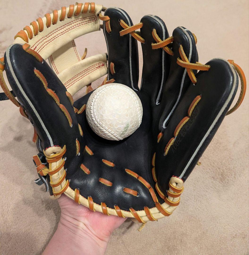 ATOMS　アトムズ　内野軟式グローブ　一般 ANX-04 BLK　右投用