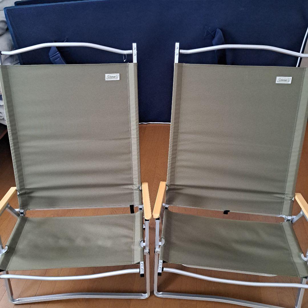 Coleman フォールディングチェア　ワイド　オリーブ　２脚