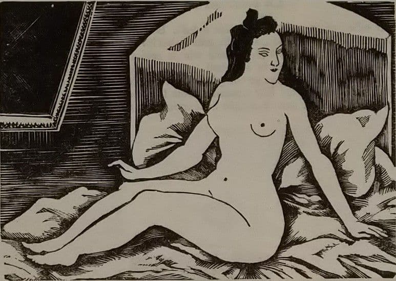 Eｅ藤田嗣治の木版画　1925年制作