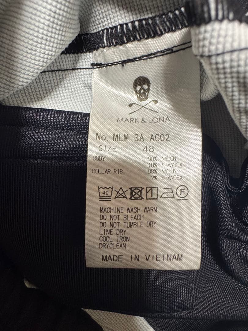 MARK & LONA ブラック　シャカシャカ　総ロゴ　上着 サイズ48