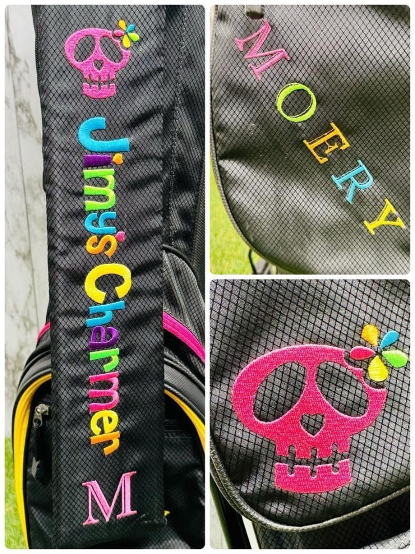 【良品】ジミーズチャーマー×モエリー スタンド式 キャディバッグ レディース