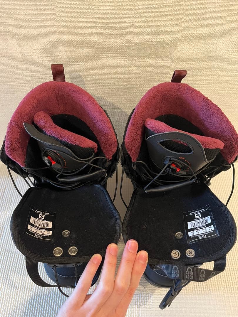 Salomon レディース スノーボードブーツ ブラック/パープル