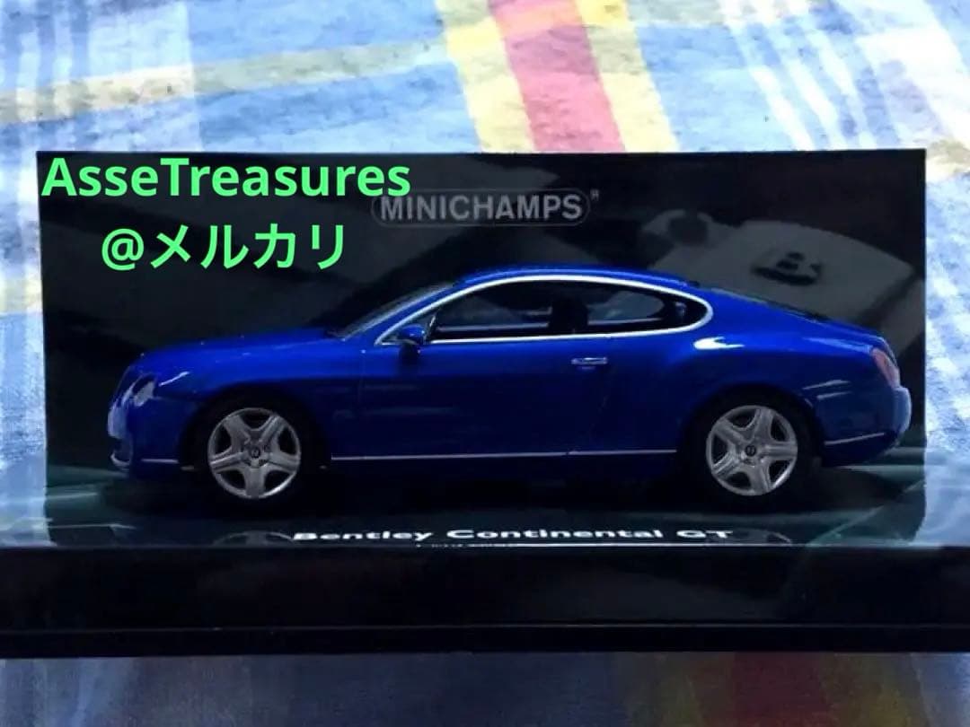ミニチャンプス 1/43 ベントレー・コンチネンタル GT ブルーメタリック