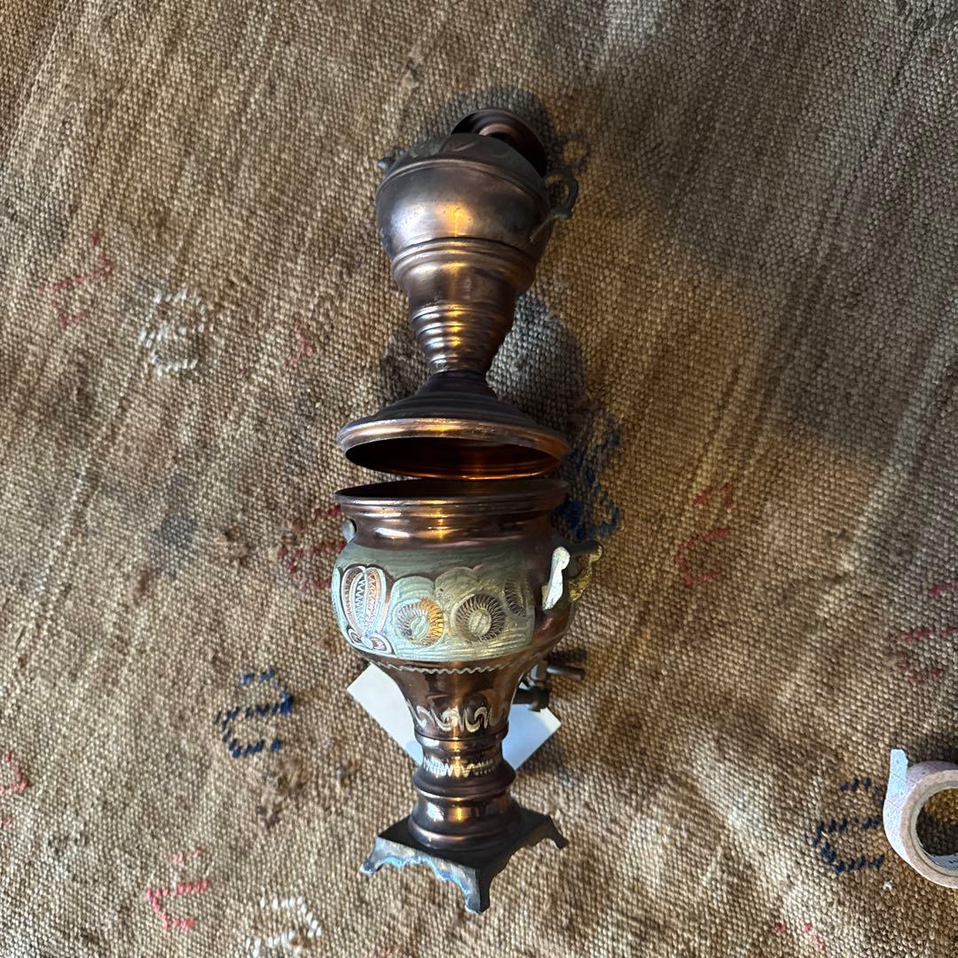 トルコ銅チャイポットオブジェー