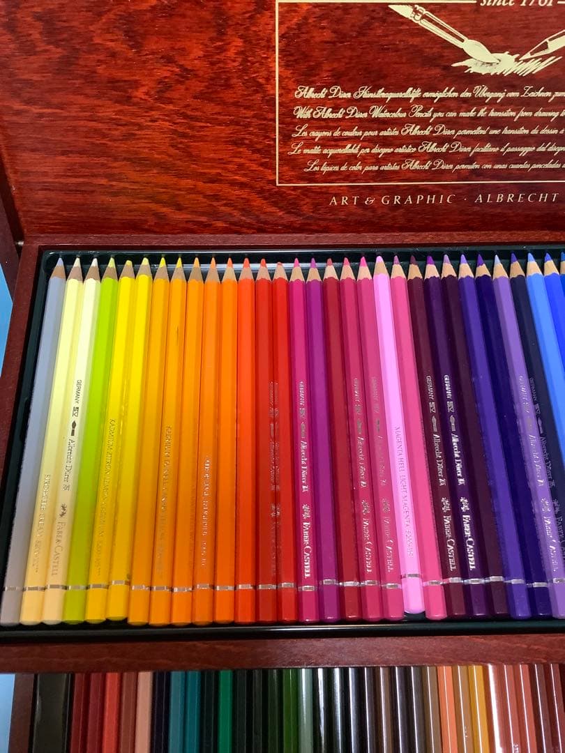 ファーバーカステル　アルブレヒトデューラー　木箱入り　水彩色鉛筆　100色