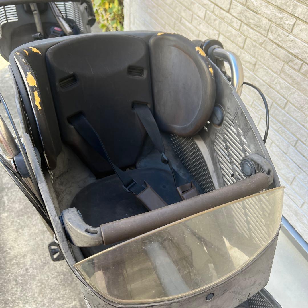 非電動　￼自転車、ママチャリ　チャイルドシート付き ブラウン　直接引き取り限定