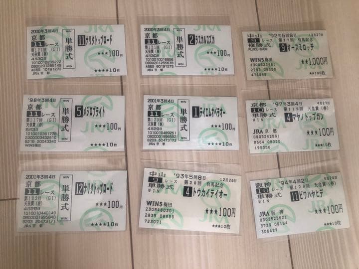 競馬 単勝馬券（期限切れ）