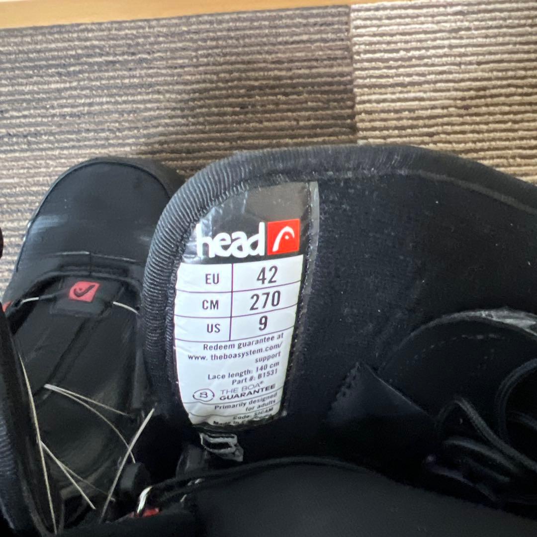 HEAD スノーボードブーツ STRIKE BOA ブラック 27.0cm