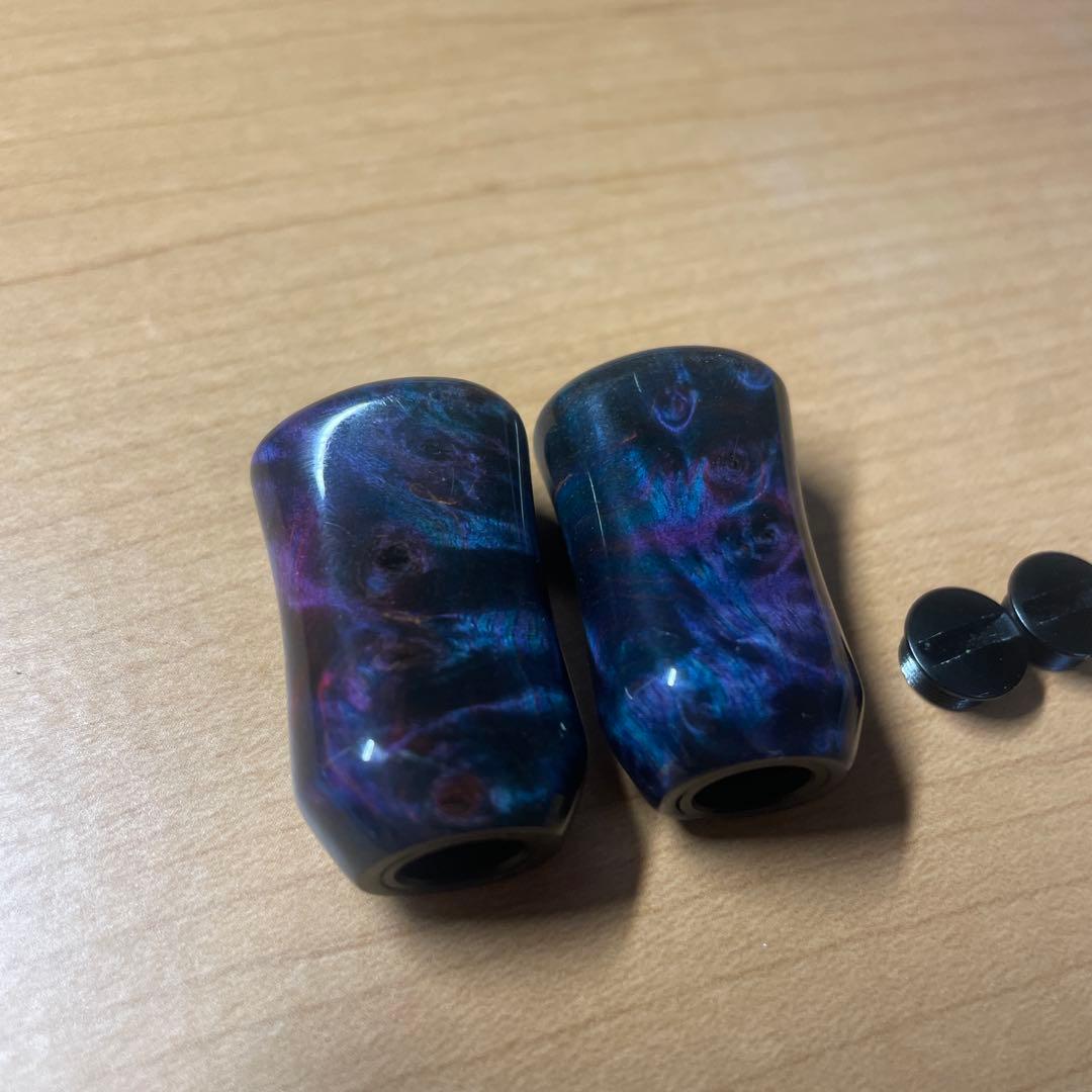 わたらせ樹脂工房 とても綺麗なスタビライズドウッド シマノ左用２個