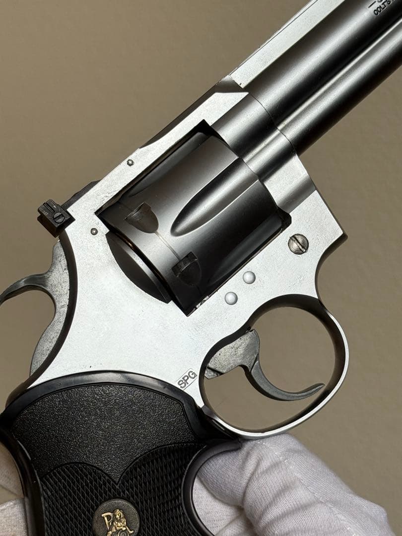 実物グリップ付 KSC コルト Mk-V キングコブラ シルバー モデルガン