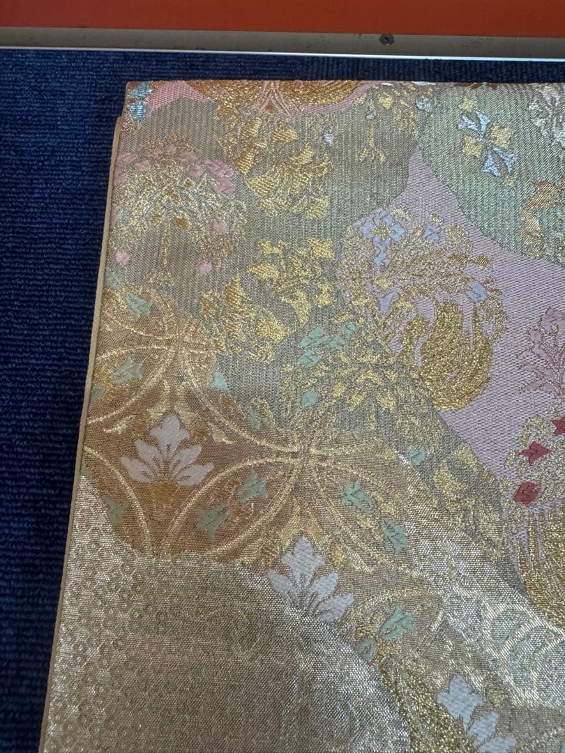 1936 袋帯 古代彫金紋  西陣織   金糸　高級上質上品　約440cm未使用