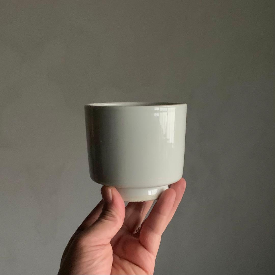 波佐見 白磁 筒茶碗 火入れ 古美術 古道具 アンティーク