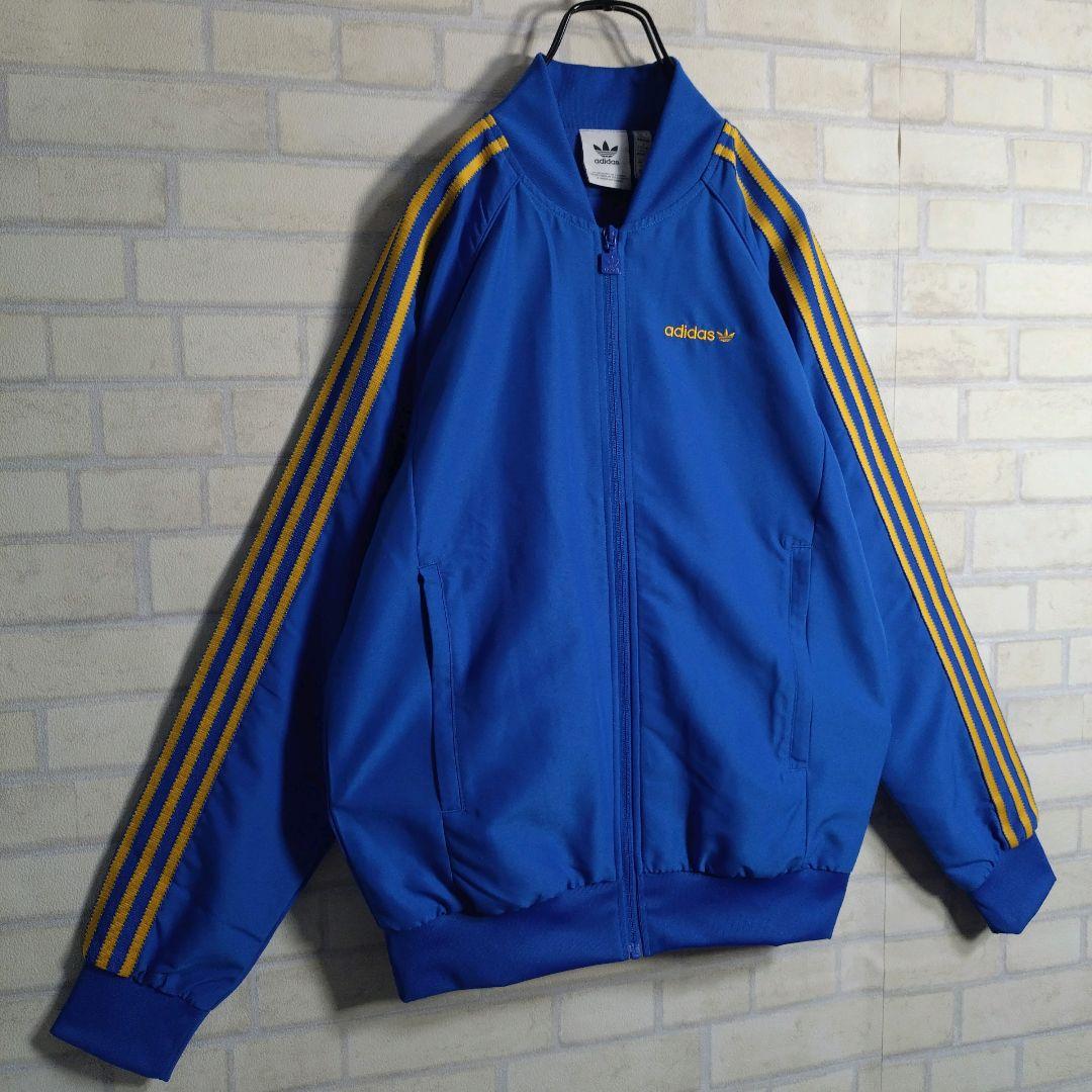 アディダス★美品 SST スーパースター セットアップ ジャージ 上下 青 L