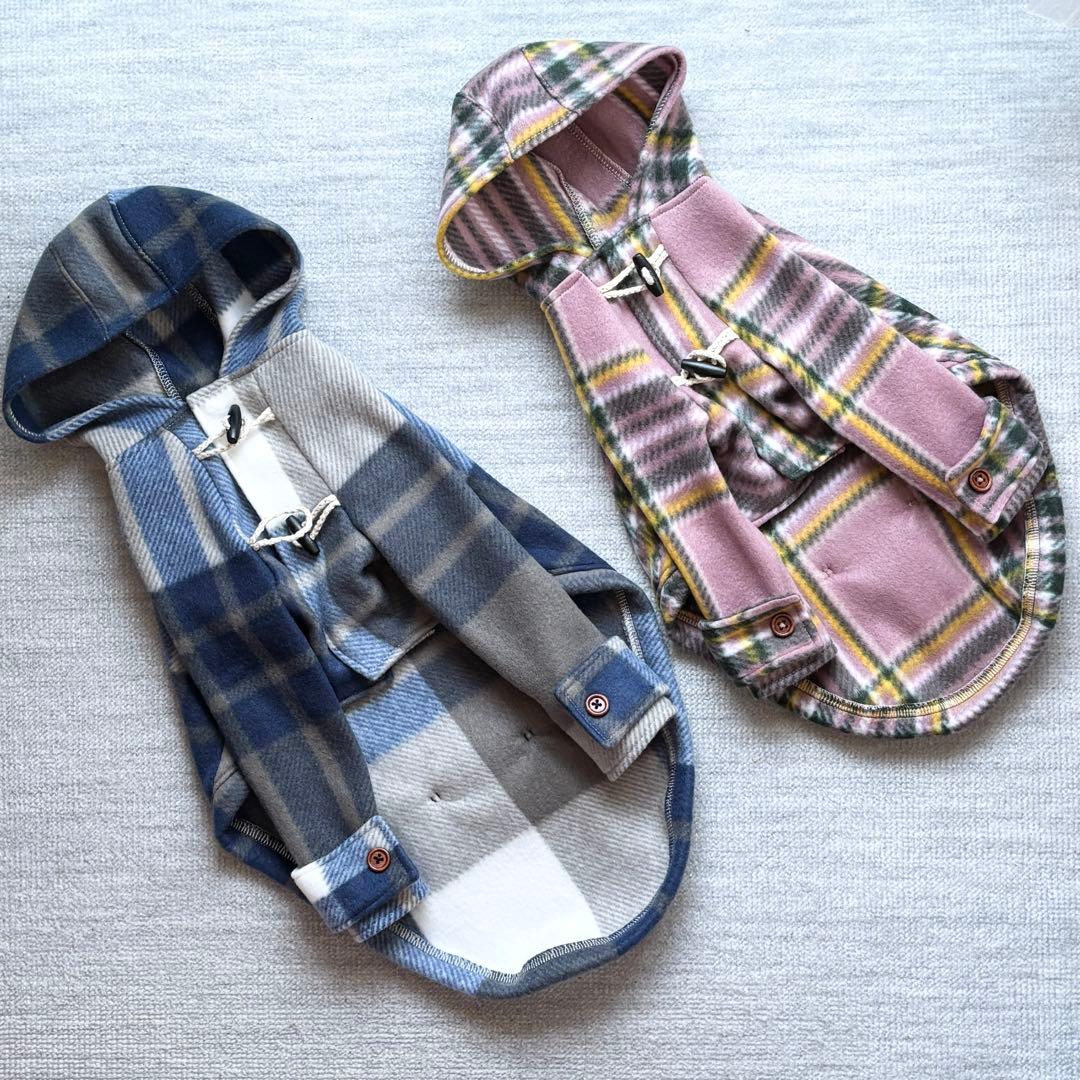 【チコリ】犬服　ハンドメイド　ダッフルコート風