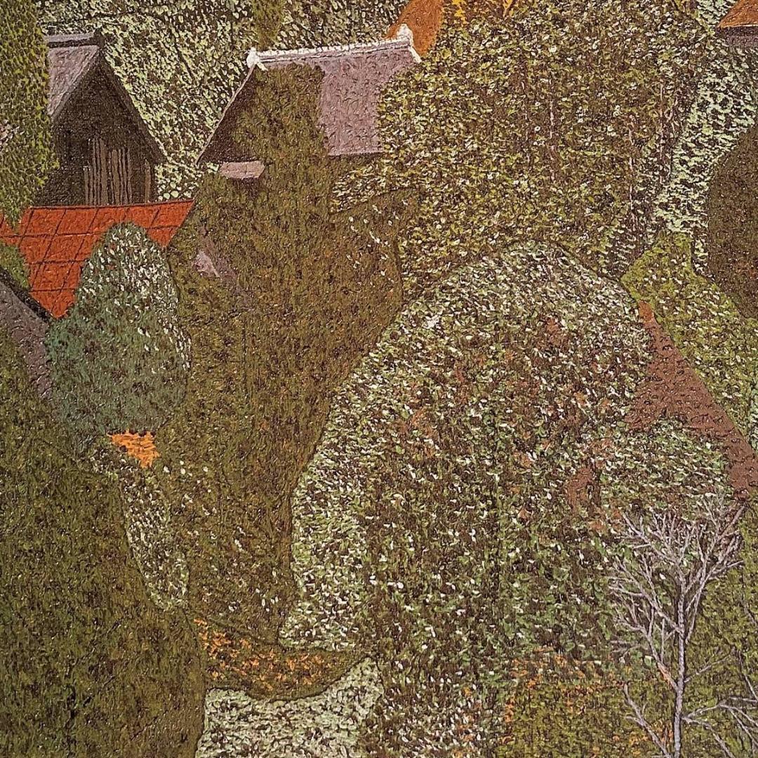 山下清、【学園付近の風景】、希少な額装用画集より、新品額装付