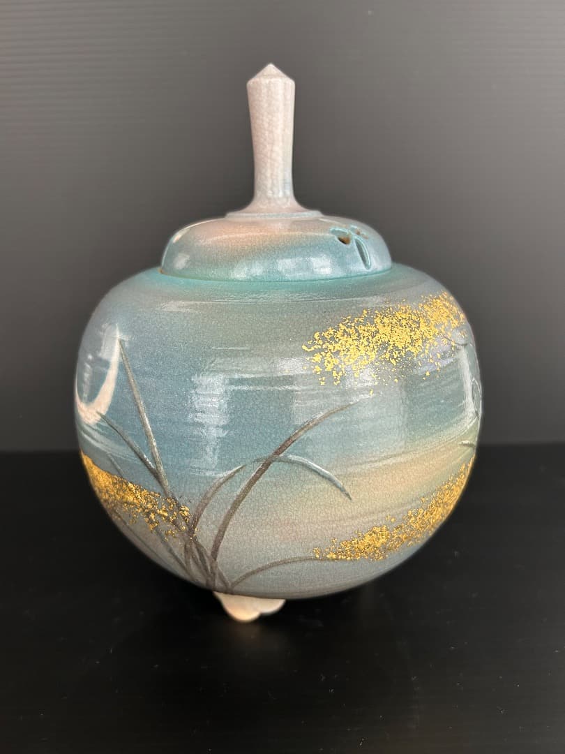 陶彩景 秋草図香炉 (十二世 坂高麗左衛門) (バービー様ご予約品 )