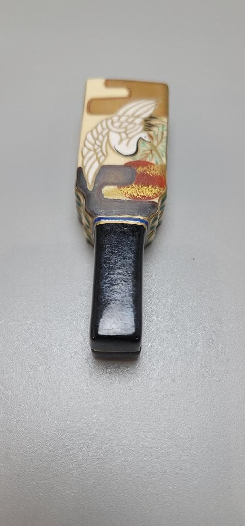 茶道具 吉祥紋羽子板 香合 桐鳳作 共箱